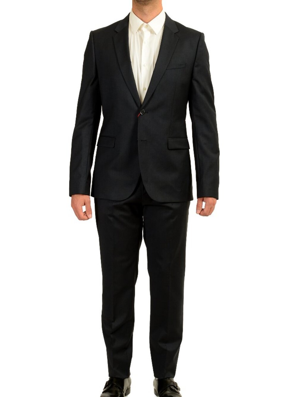 Hugo Boss Men's "Astian/Hets" Extra Slim Fit Blue 100% Wool Suit US 42R IT 52R